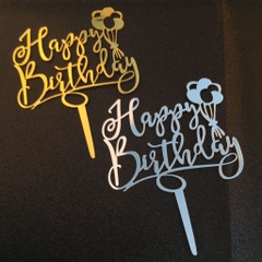 ชุดท็อปเปอร์อะคริลิก HPBD คาน 10 ชิ้น - สีทอง