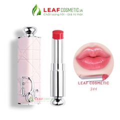 Combo Case Son Nơ Hồng Pink Bow + Lõi Son Dior Addict Glass Lipstick 344 Pink Milly - Màu Hồng Đào