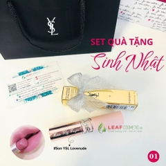 Set Quà Son Thỏi YSL Lovenude Lip Blusher 06 Naughty Pink - Màu Hồng Lạnh (Set Sinh Nhật 01)