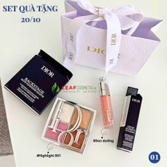 Set Quà Tặng Dior 20/10 – Backstage Glow Face Palette 001 & Son Bóng Addict Lip Maximizer  (Set 01)