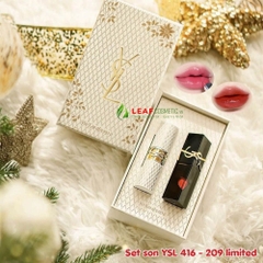 Set Son Yves Saint Laurent YSL Rouge Loveshine Collector 416 & 209 Limited Edition - Màu Đỏ Gạch & Hồng Berry