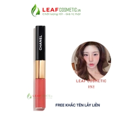Son Kem Hai Đầu CHANEL Le Rouge Duo Ultra Tenue 192 Coral Pink – Màu Hồng San Hô
