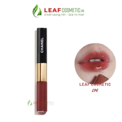 Son Kem 2 Đầu Chanel 196 Red Brown - Đỏ Nâu Đất (Le Rouge Duo)