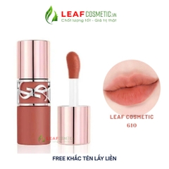 Son Kem YSL Lovenude Lip Stain 610 Nude Champion – Màu Cam Trà Đất
