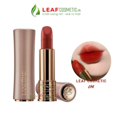 Son Lancôme L'Absolu Rouge Intimatte 196 French Touch – Màu Đỏ Gạch (Vỏ vàng)