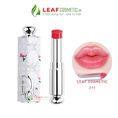 Combo Case Son Nơ Hồng Pink Bow + Lõi Son Dior Addict Glass Lipstick 344 Pink Milly - Màu Hồng Đào