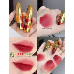 Son MAC Ximal Matte 665 Ring The Alarm - Đỏ Hồng (Vỏ Tim Valentine)