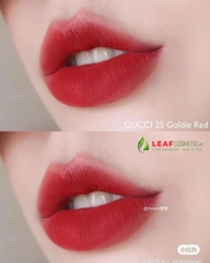 Son Thỏi Gucci Rouge À Lèvres Mat 25 Goldie Red Mini – Màu Đỏ Ruby