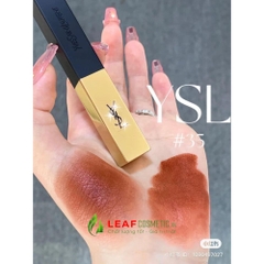 Son Thỏi YSL Rouge Pur Couture The Slim 35 Loud Brown - Màu Cam Cháy Pha Nâu (Fullbox)