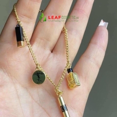 Lắc Tay YSL Beauté Dáng Xích Màu Vàng Phối Charm Mỹ Phẩm
