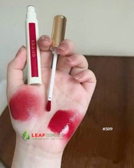Son Tint Bóng Gucci Glow Oil-In-Water Tint 509 Gucci Rosso Ancora – Màu Đỏ Rượu Vang