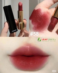 Son Chanel Rouge Allure Velvet Limited Edition 58 Rouge Vie – Đỏ Mận