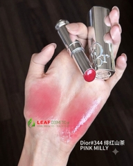 Combo Case Son Nơ Hồng Pink Bow + Lõi Son Dior Addict Glass Lipstick 344 Pink Milly - Màu Hồng Đào