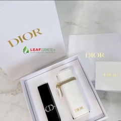Set Son Rouge Dior 720 Icône Fullsize – Kèm Túi Pouch Đựng Son Key Ring Màu Trắng