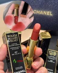 Son Thỏi Chanel Rouge Allure Velvet Limited Edition 487 See You At 5 - Màu Đỏ Gạch (Vỏ Đen)