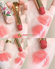 Son Gucci Rouge De Beaute Brillant Flora Limited Edition 208 They Met In Argentina - Màu Hồng Đất Nude