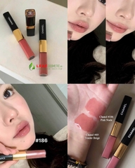 Son Kem Hai Đầu Chanel Le Rouge Duo Ultra Tenue 186 Pink Nude – Màu Hồng Nude