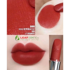Son Thỏi Dior Rouge Velvet 846 Concorde - Đỏ Cam Cháy (Nắp Nam Châm)