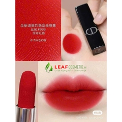Son Thỏi Dior Rouge Velvet 999 - Đỏ Tươi  (Nắp Nam Châm)