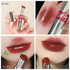 Son Dưỡng YSL Rouge Volupte Candy Glaze 03 Coco No Boundary - Đỏ Nâu