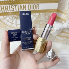 Son Thỏi Dior Rouge Dior 374 Royal Coral Satin - Hồng San Hô | Limited Edition Golden Case