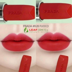 Son Thỏi Prada Monochrome Hyper Matte Lipstick R28 Fuoco - Đỏ Thuần