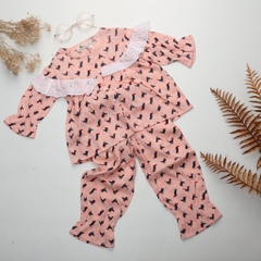 Bộ đũi bé gái tay ren 1/7T