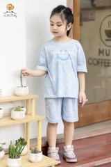 Bộ Bé gái cotton ngắn tay vải loang size 2/12 tuổi