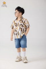 Bộ Áo sơ mi kết hợp quần bò túi cúc 1/10