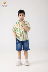 Bộ Áo sơ mi kết hợp quần bò túi cúc 1/10