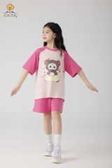 H523 Bộ cotton BG ngắn tay phối 10/16
