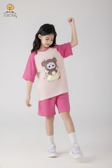 H523 Bộ cotton BG ngắn tay phối 10/16