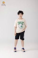 Bộ cotton cộc tay, quần đùi, bé trai size 10/16 tuổi