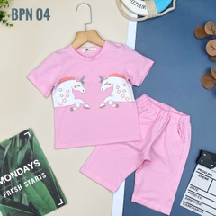 Bộ cotton BG Pony quần lửng 8/12