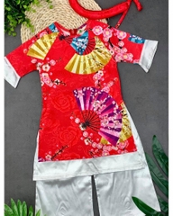 Áo dài phối hình quạt 1-5T. x20