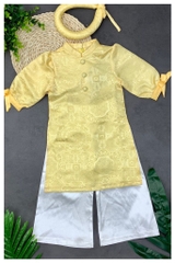 Áo dài kèm mấn tay nơ đính cúc ngực 1/7*20