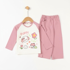 Bộ cotton trẻ em - bé gái ĐG003 2/10