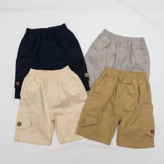 Quần kaki sooc 2 túi hộp Bé trai từ 6/14 tuổi