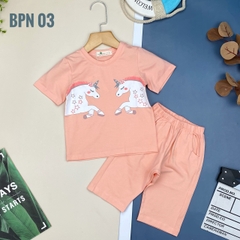 Bộ cotton BG Pony quần lửng 8/12