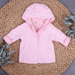 Áo khoác nỉ bé gái lót cotton tai thỏ 5-8