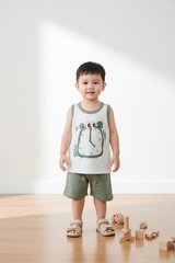 Bộ cotton trẻ em - bé trai B003 1/5 TS08