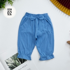 Quần bé gái thu đông nơ bo gấu 1/7T