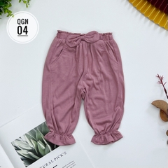 Quần bé gái thu đông nơ bo gấu 1/7T
