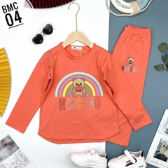 Bộ bé gái cotton thu đông Moschino 9/14