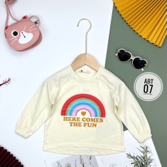 Áo cotton trẻ em - Chun tay Bé Gái