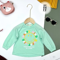 Áo cotton trẻ em - Chun tay Bé Gái