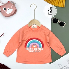 Áo cotton trẻ em - Chun tay Bé Gái