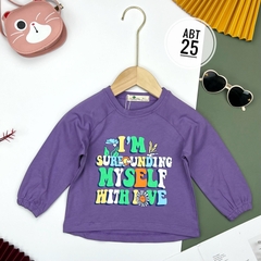 Áo cotton trẻ em - Chun tay Bé Gái