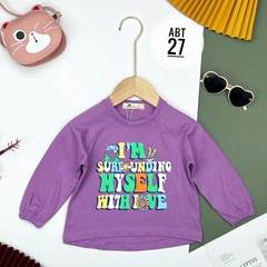 Áo cotton trẻ em - Chun tay Bé Gái