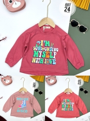 Áo cotton trẻ em - Chun tay Bé Gái